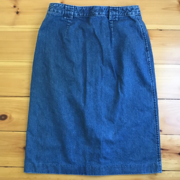 Vintage GAP Button Front Denim Pencil Skirt - Picture 4 of 7